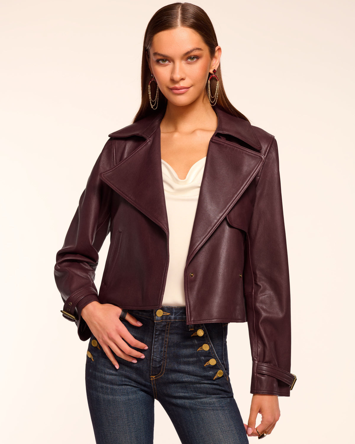 Sustainable Lamb Leather Moto Jacket