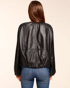 Sustainable Lamb Leather Bomber Jacket