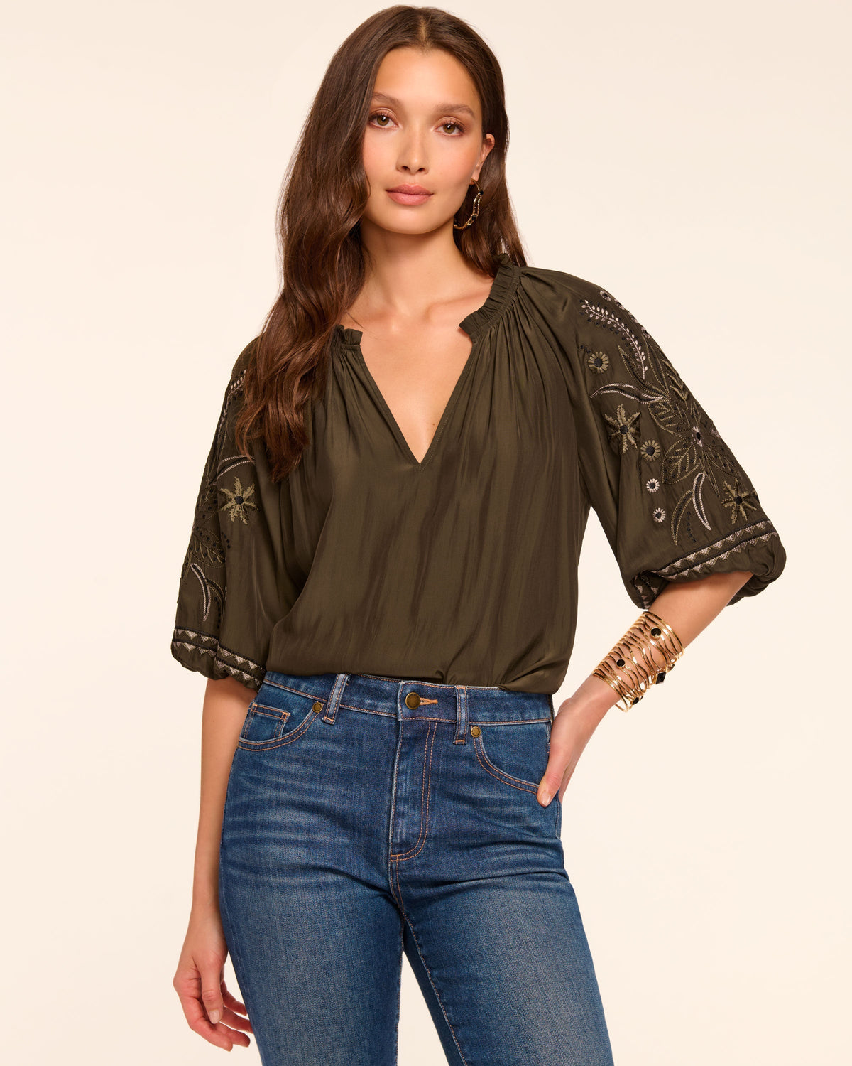‌Luxury Meets Casual Embellished Top
