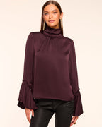 Romantic Ruched Satin Date Night Dress