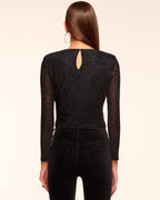 Velvet Dot Burnout Fitted Flare Dress