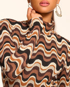 Cozy Comfort Neutral Swirl Knit Sweater