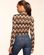 Cozy Comfort Neutral Swirl Knit Sweater