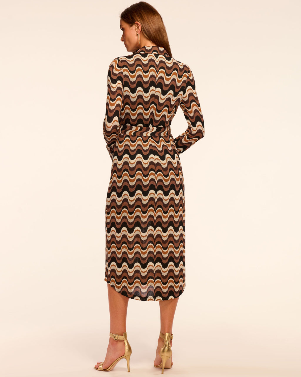 Fall-Inspired Swirl Knit Wrap Dress