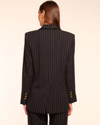 Gold-Tone Button Double-Breasted Blazer