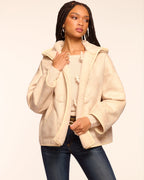 Soft Faux Fur Reversible Jacket with Pockets