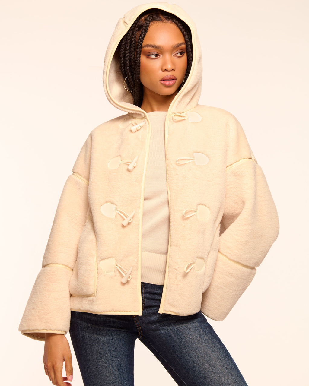 Soft Faux Fur Reversible Jacket with Pockets