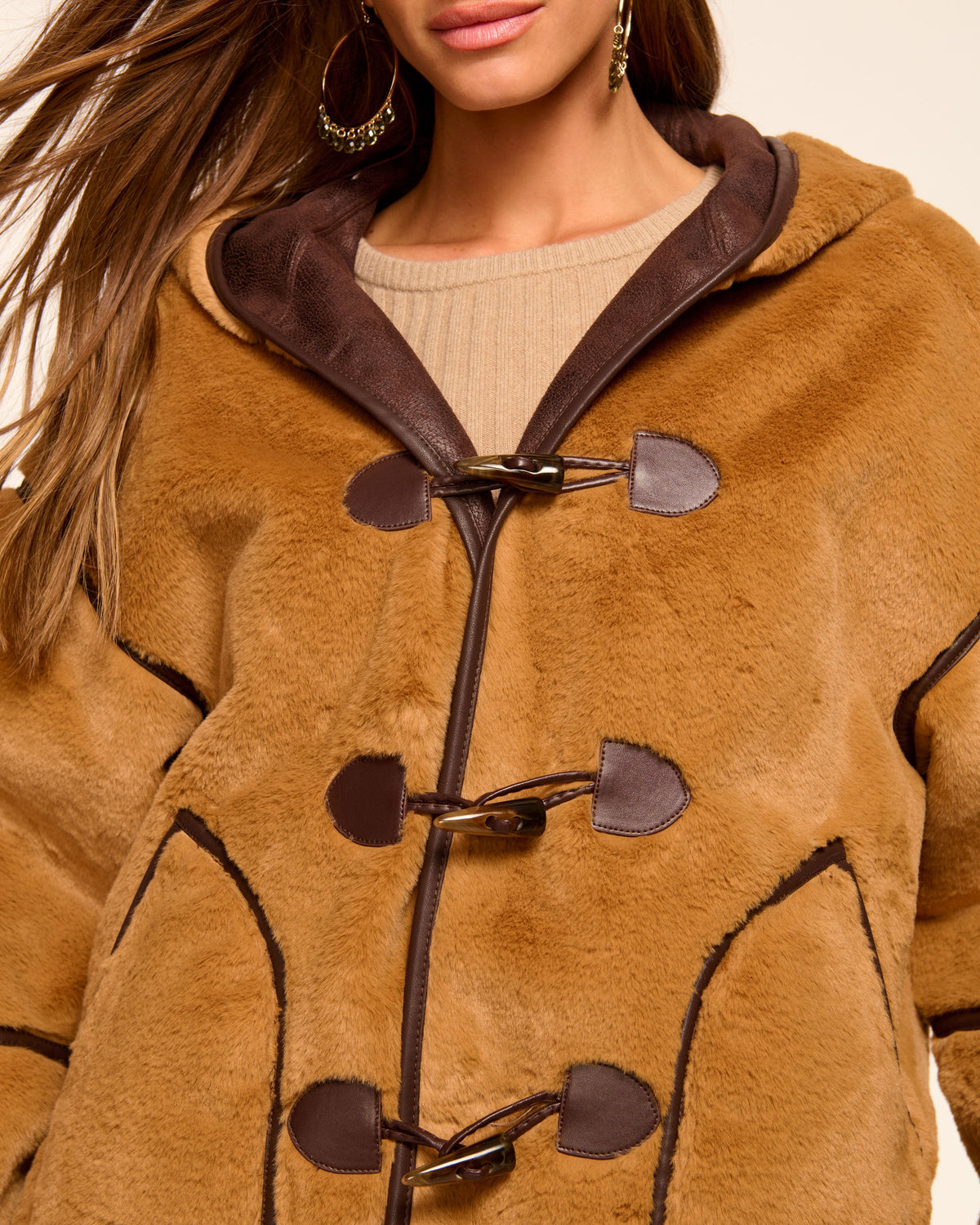 Soft Faux Fur Reversible Jacket with Pockets