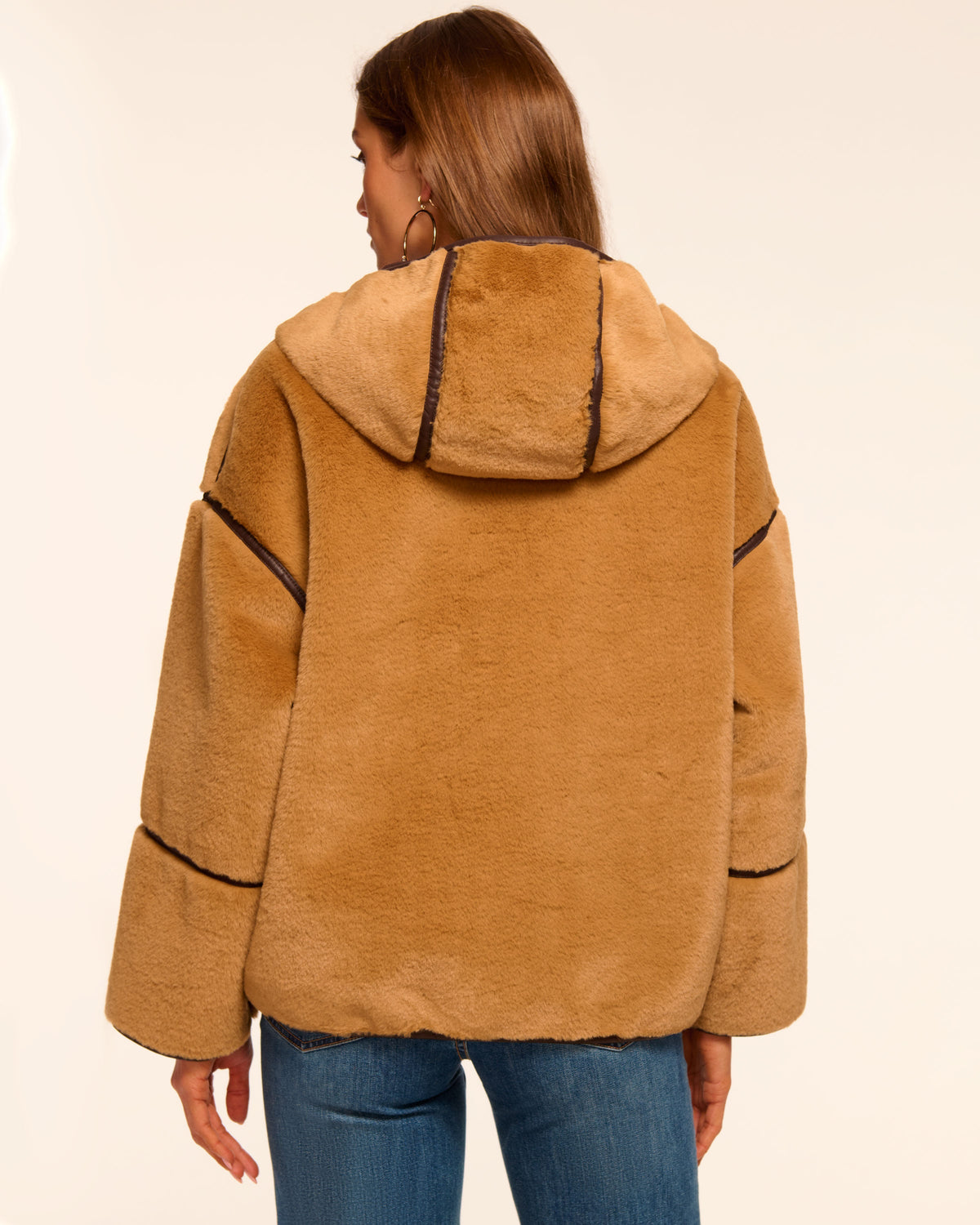 Soft Faux Fur Reversible Jacket with Pockets