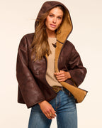 Soft Faux Fur Reversible Jacket with Pockets