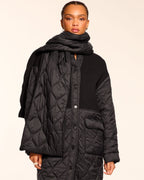 Removable Scarf Long Puffer