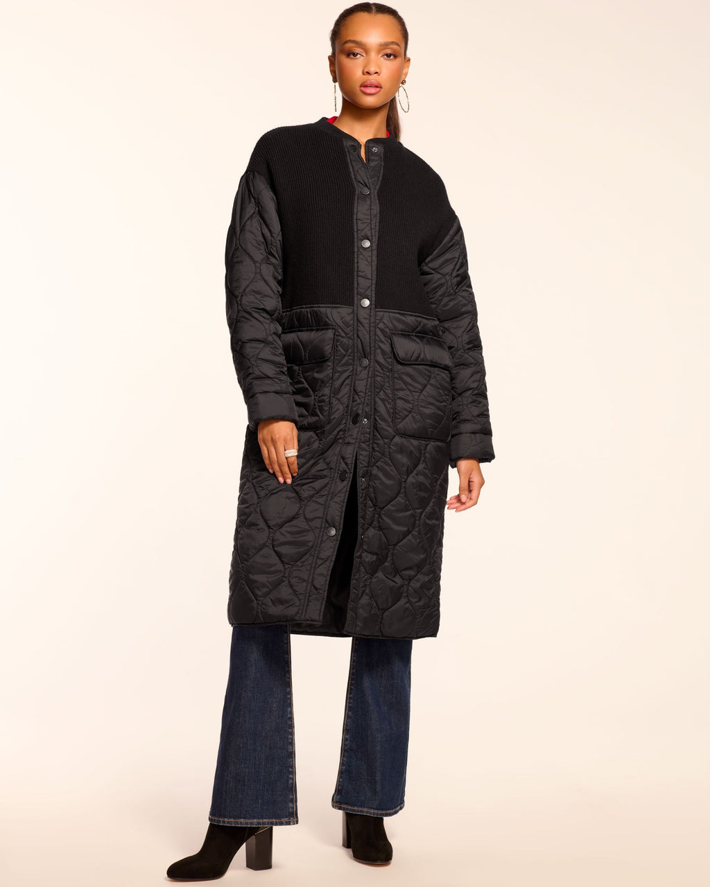 Removable Scarf Long Puffer