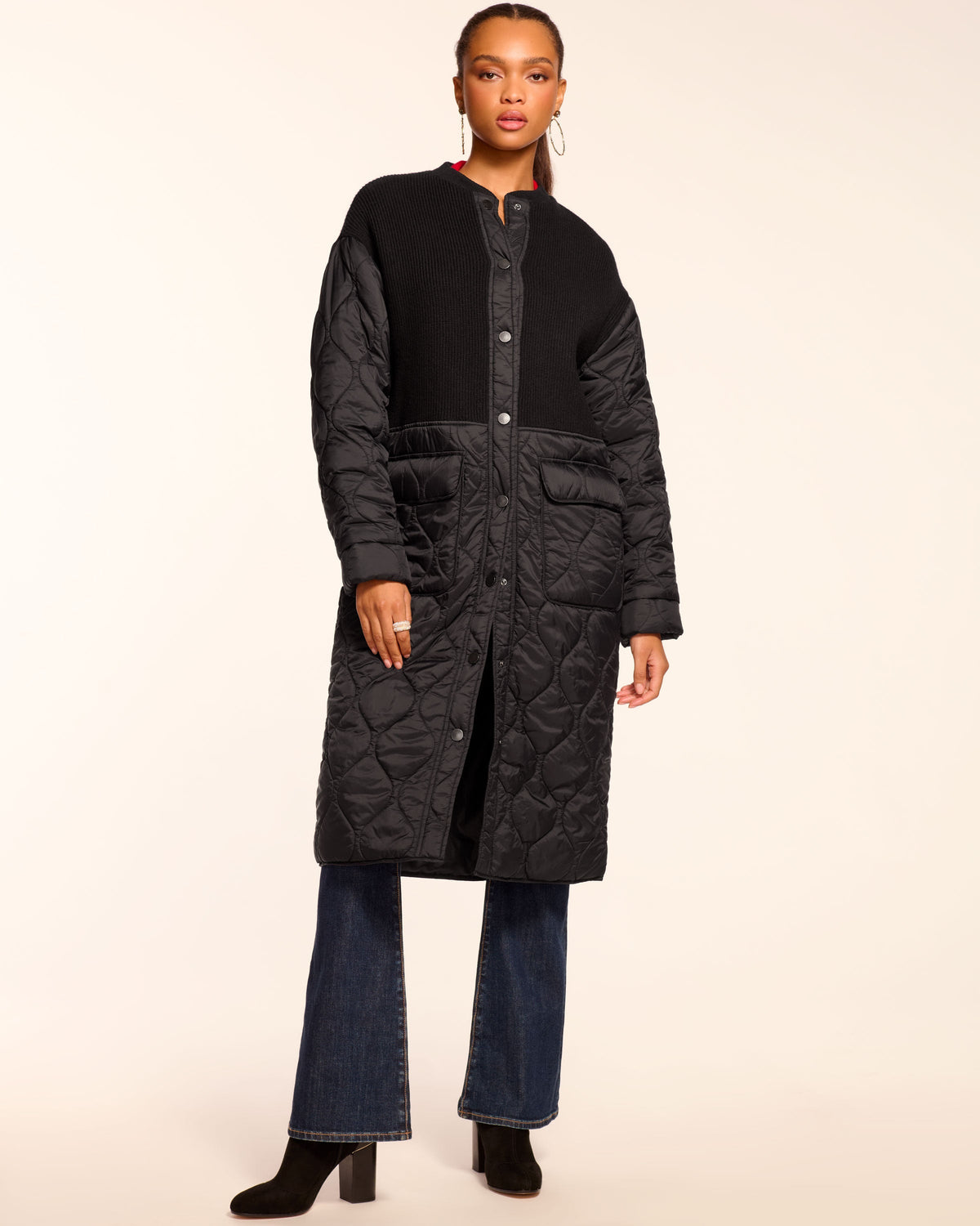 Removable Scarf Long Puffer