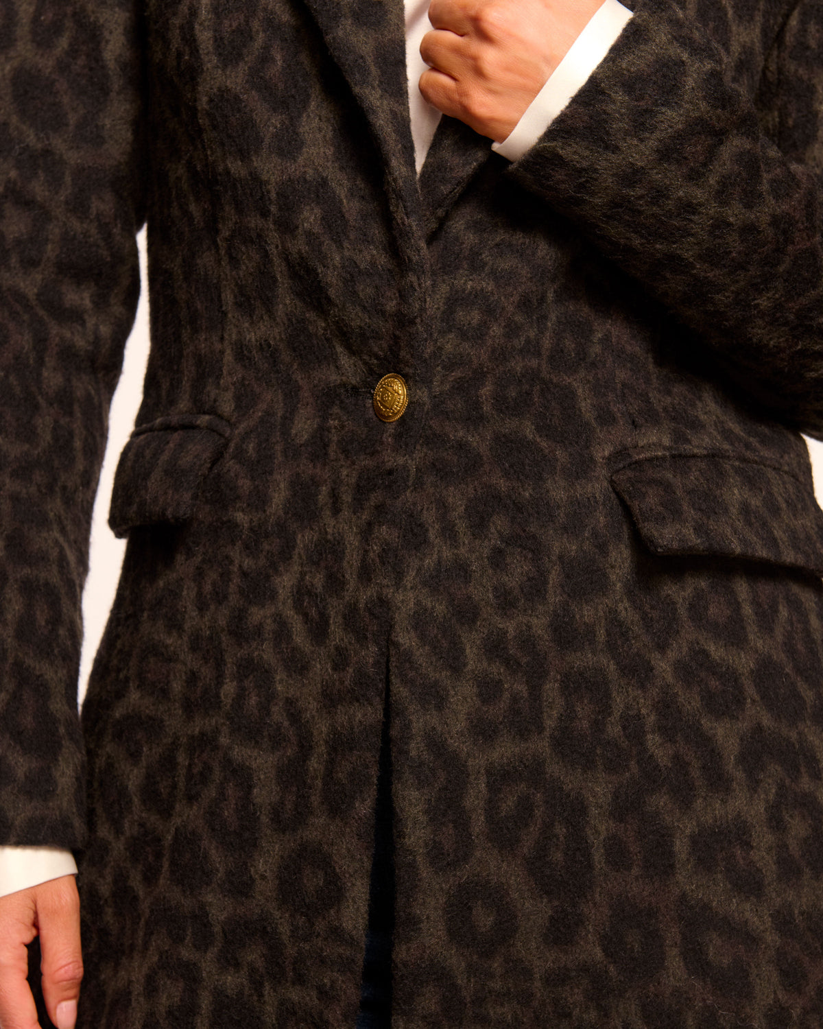 Commanding Presence Animal Print Wool Jacket