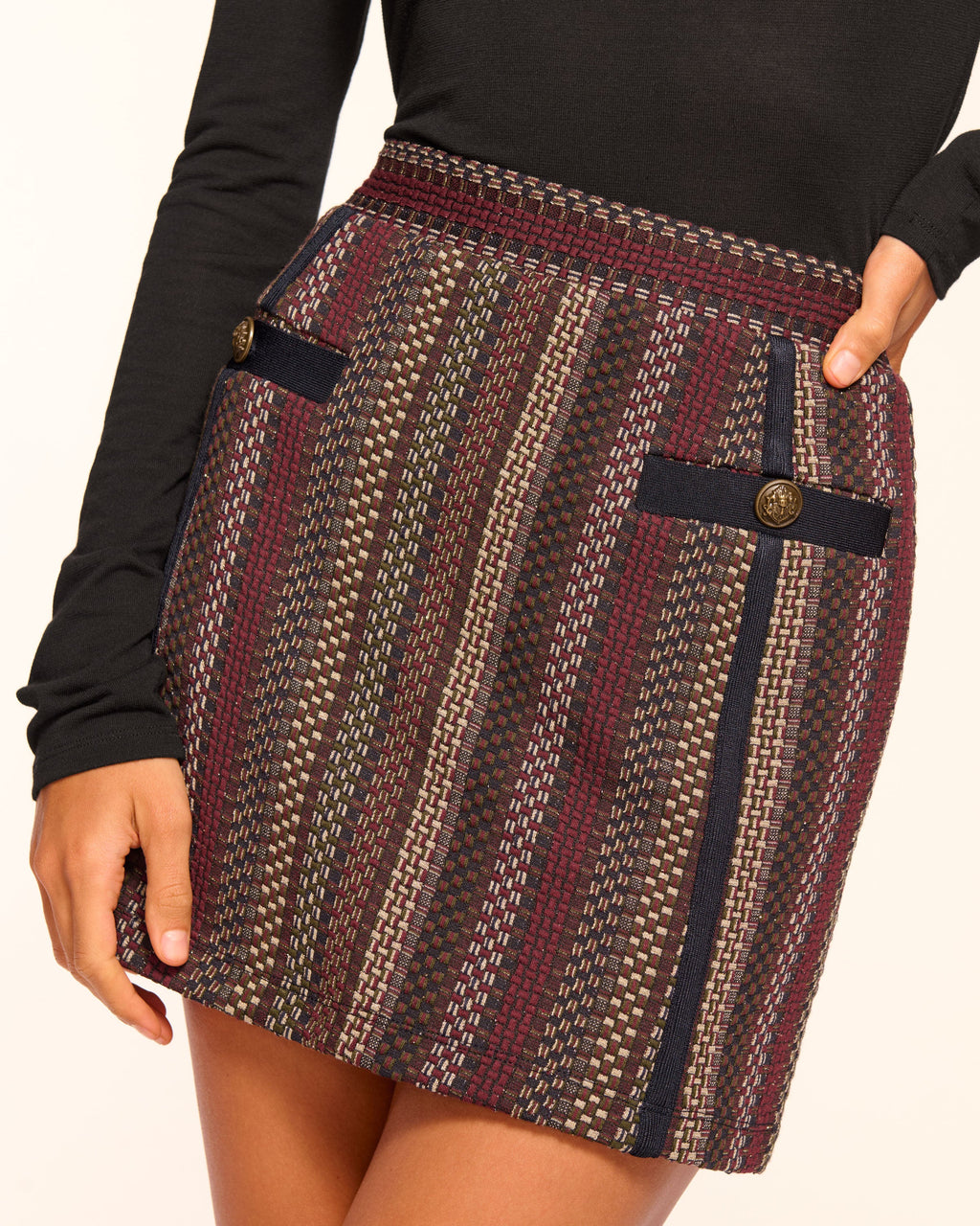 ‌A-Line Tweed Skirt for Versatile Style