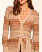 Cable Knit Belted Cardigan
