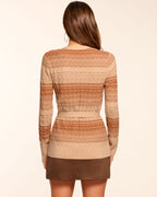 Cable Knit Belted Cardigan