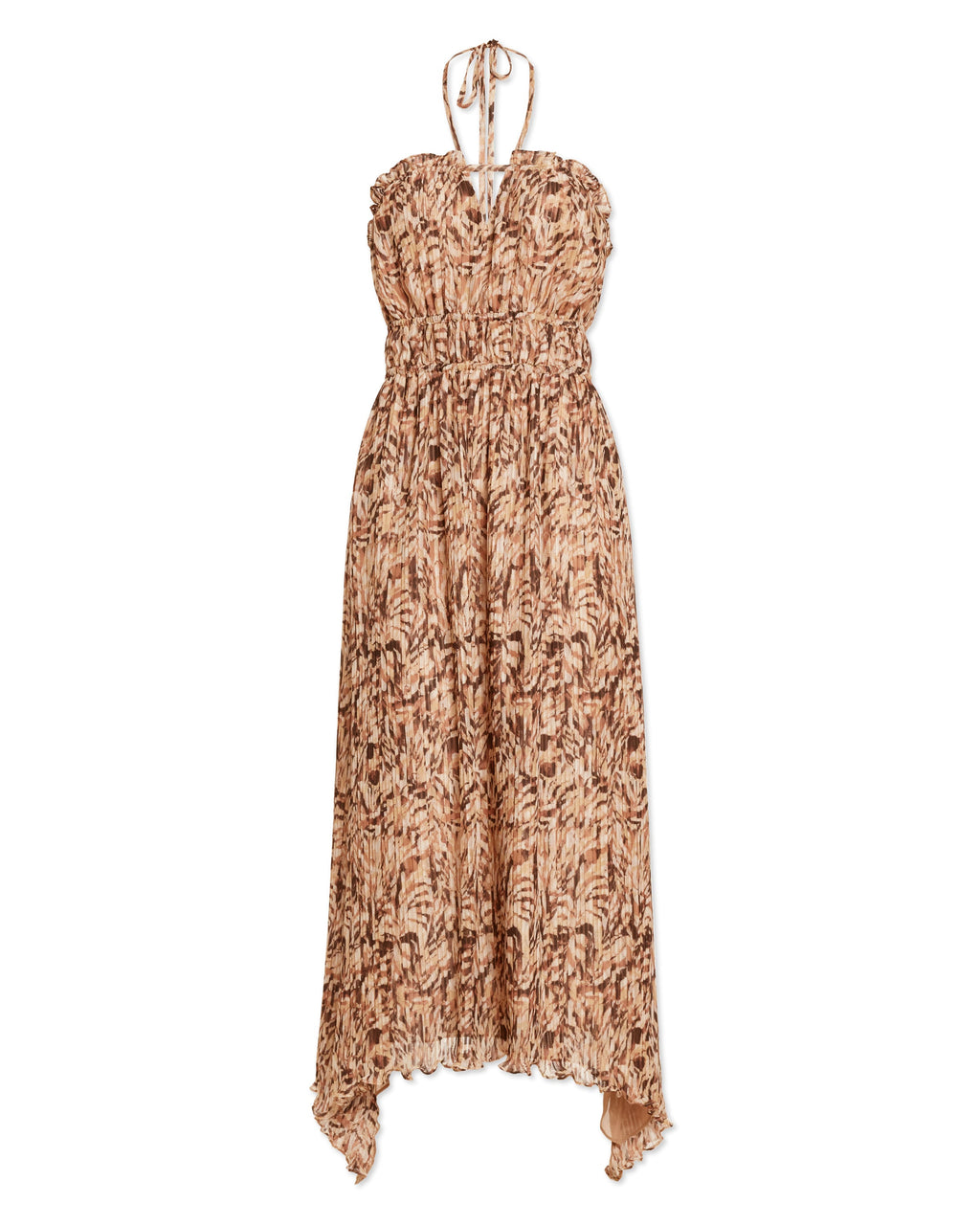 Handkerchief Hem Animal Print Dress