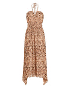 Handkerchief Hem Animal Print Dress