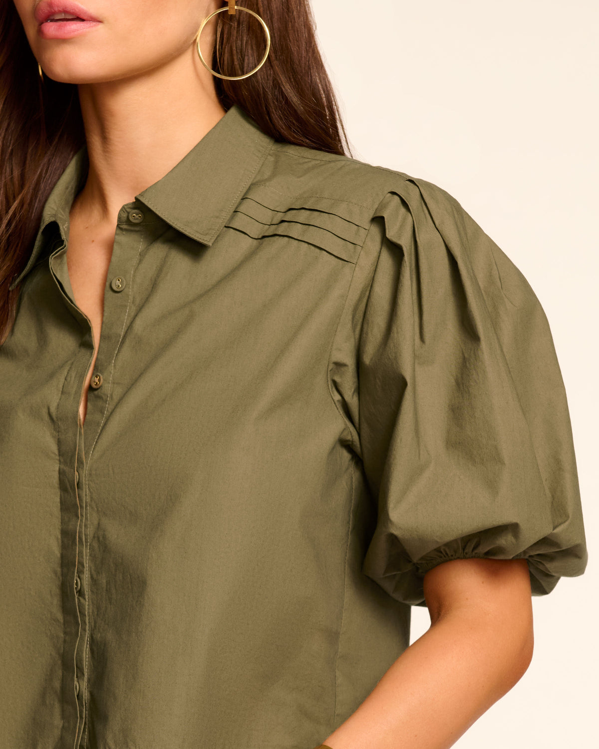 Sweet Sophistication Cropped Button-Up