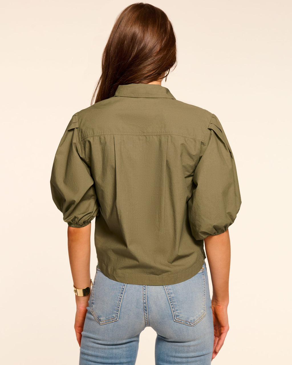 Sweet Sophistication Cropped Button-Up