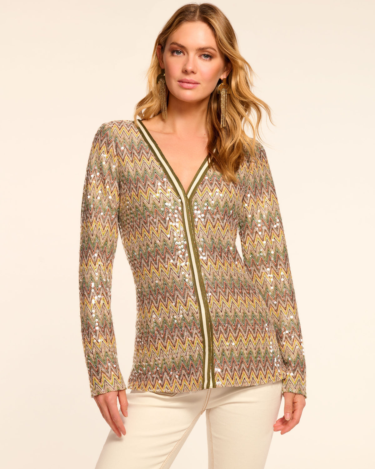 Glitter Chevron Cardigan Chic