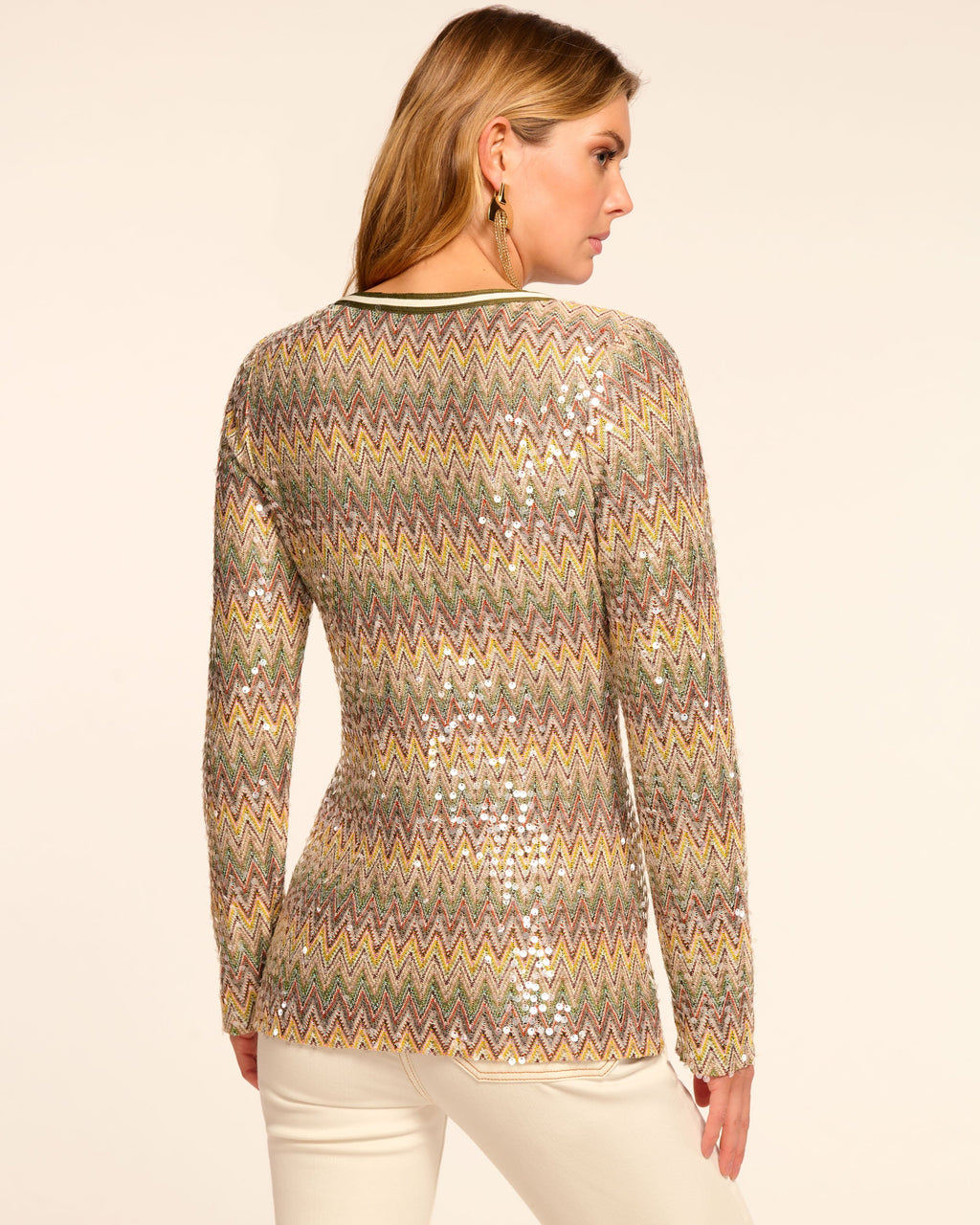 Glitter Chevron Cardigan Chic
