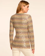 Glitter Chevron Cardigan Chic
