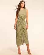 Body-Sculpting Center Slit Party Dress
