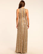 Dramatic Chevron Sequins Dress