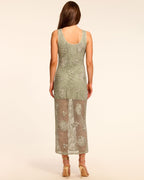 Metallic Crochet Scoop Dress‌