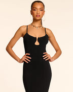 Minimalist Cutout Viscose Dress