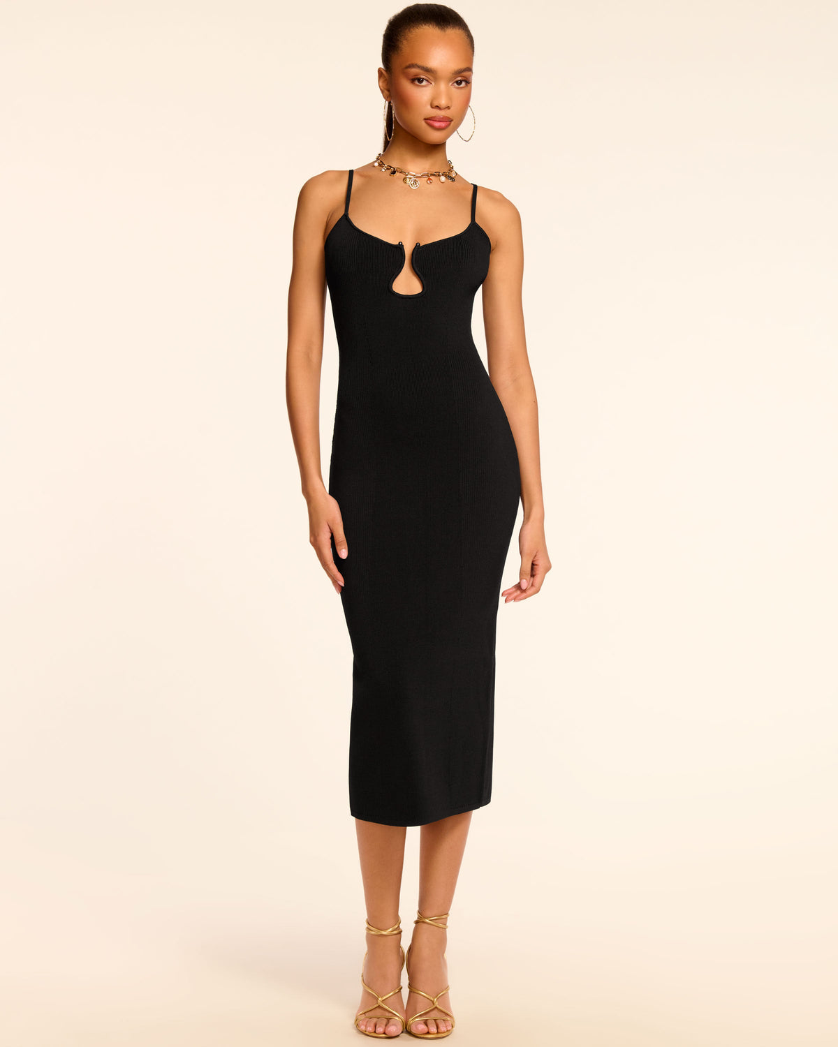 Minimalist Cutout Viscose Dress