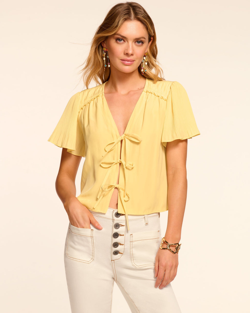 ‌Lightweight Flutter Sleeve Top