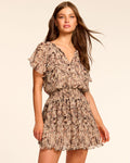 ‌V-Neck Blouson Vacation Dress