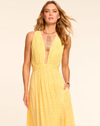Plunging Neckline Tiered Dress‌