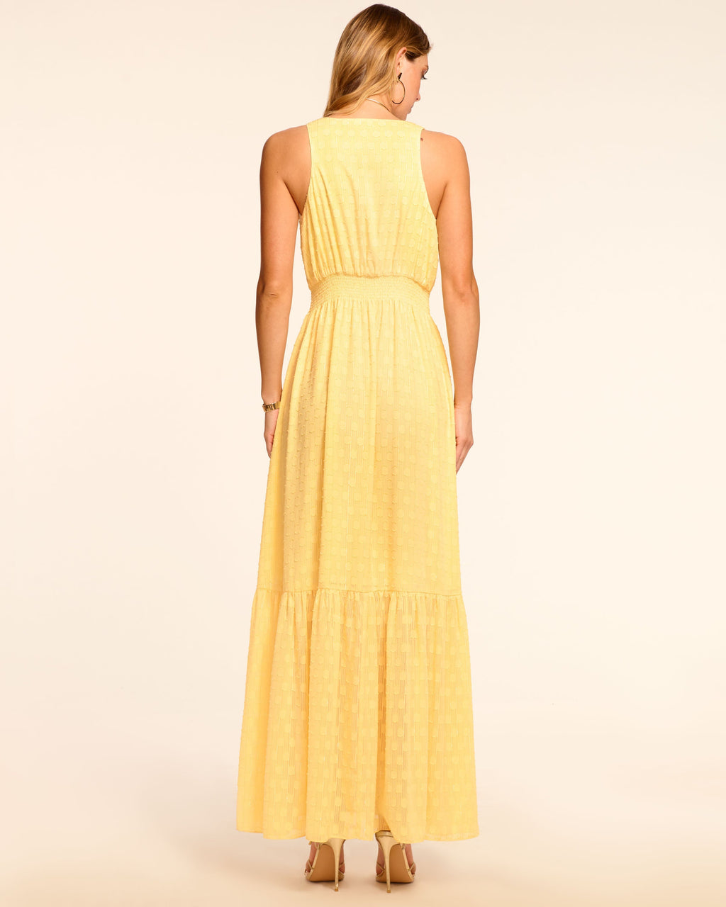 Plunging Neckline Tiered Dress‌