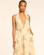 ‌Plunging Slit Summer Dress