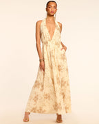 ‌Plunging Slit Summer Dress