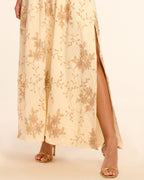 ‌Plunging Slit Summer Dress