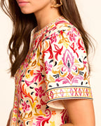 ‌Embroidery Cropped Cardigan for Instant Style