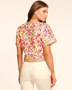 ‌Embroidery Cropped Cardigan for Instant Style